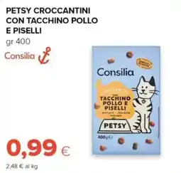 Tigre Petsy croccantini con tacchino pollo e piselli offerta