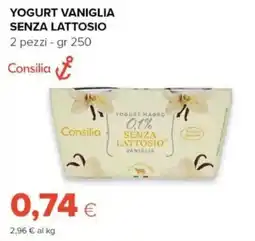 Tigre Yogurt vaniglia senza lattosio Consilia offerta