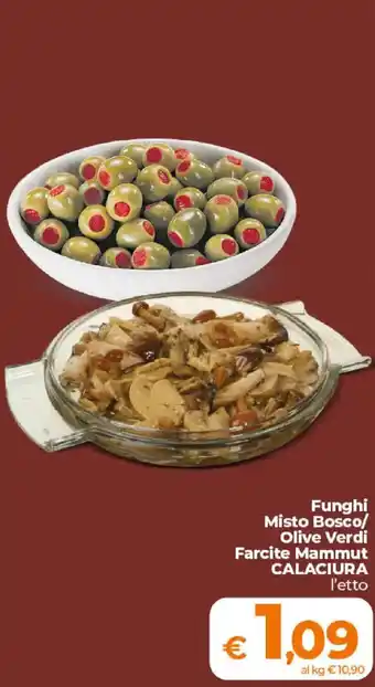 Funghi Misto Bosco/ Olive Verdi Farcite Mammut CALACIURA