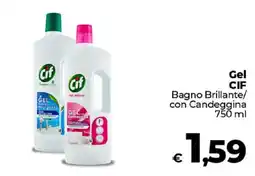 Ipercoop Radenza Gel CIF Bagno Brillante/con Candeggina offerta