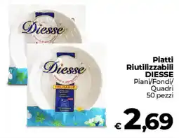 Ipercoop Radenza Piatti Riutilizzabili Diesse offerta