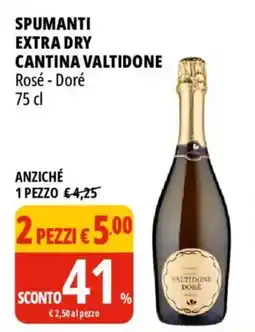 Tigros Spumanti extra dry cantina valtidone rosé - doré offerta
