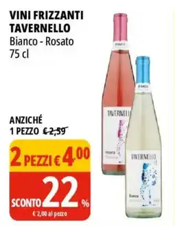 Tigros Vini frizzanti Tavernello Bianco - Rosato offerta