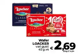 Ipercoop Radenza Wafer Loacker vari gusti offerta
