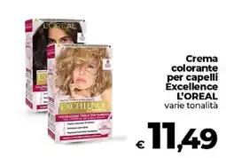 Ipercoop Radenza Crema colorante per capelli Excellence L'OREAL offerta