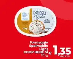 Ipercoop Radenza Formaggio Spalmabile Light COOP BENE SÌ offerta