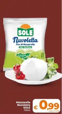 Ipercoop Radenza Mozzarella Nuvoletta SOLE offerta