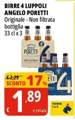 Tigros Birre 4 Luppoli Angelo Poretti offerta
