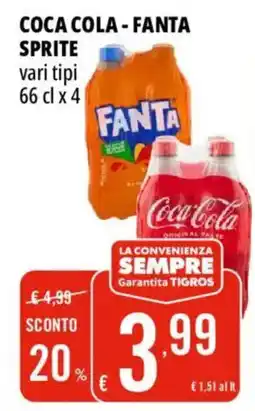 Tigros Coca Cola - Fanta Sprite offerta