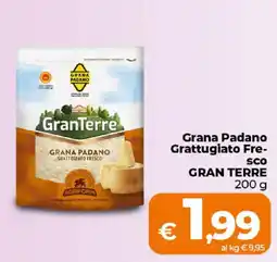 Ipercoop Radenza Grana Padano Grattugiato Fresco Gran Terre offerta