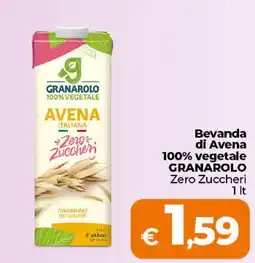 Ipercoop Radenza Beveranda di Avena GRANAROLO Zero Zuccheri offerta