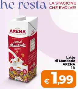 Ipercoop Radenza Latte di Mandorla Arena offerta