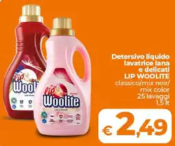 Ipercoop Radenza Detersivo liquido lavatrice lana e delicati LIP WOOLITE offerta