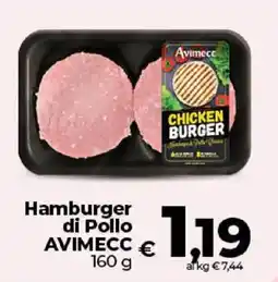 Ipercoop Radenza Hamburger di Pollo AVIMECC offerta