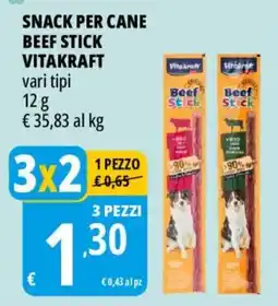 Tigros Snack per cane beef stick vitakraft offerta