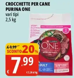 Tigros Crocchette per cane Purina One offerta