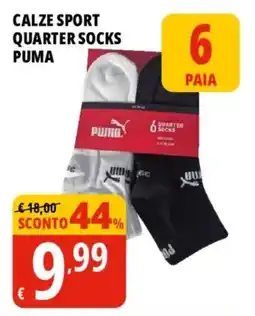 Tigros Calze sport quarter socks Puma offerta