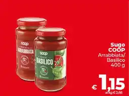 Ipercoop Radenza Sugo COOP Arrabbiata/Basilico offerta