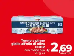 Ipercoop Radenza Tonno a pinne gialle all'olio di oliva COOP con meno olio offerta