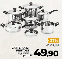 Ipercoop Radenza Batteria di pentole in acciaio offerta