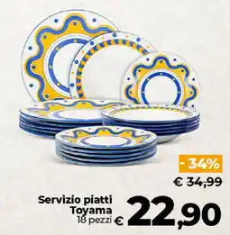 Ipercoop Radenza Servizio piatti Toyama offerta
