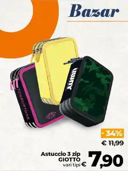 Ipercoop Radenza Astuccio 3 zip Giotto offerta