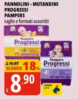Tigros Pannolini - mutandini progressi Pampers offerta
