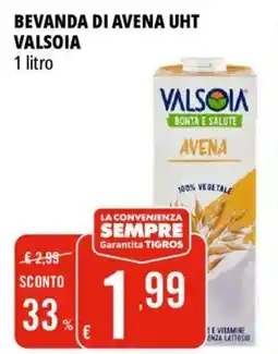 Tigros Beveranda di avena UHT Valsoia offerta