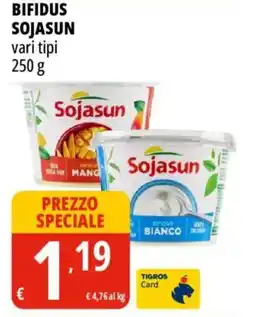 Tigros Bifidus Sojasun offerta