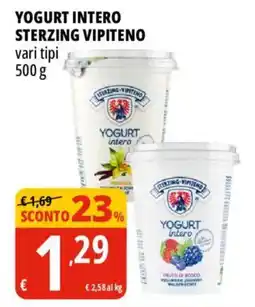 Tigros Yogurt intero Sterzing Vipiteno offerta