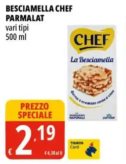 Tigros Besciamella Chef Parmalat offerta