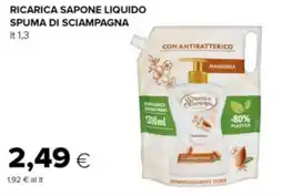 Oasi Ricarica sapone liquido spuma di sciampagna offerta