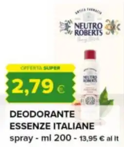 Oasi Deodorante essenze italiane Neutro Roberts offerta