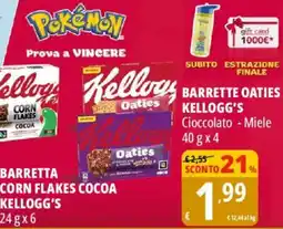 Tigros Barrette Oaties Kellogg's Cioccolato - Miele offerta