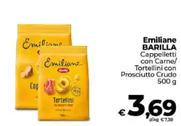 Ipercoop Radenza Emiliane BARILLA Tortellini con Prosciutto Crudo offerta