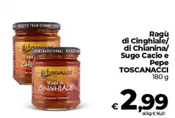 Ipercoop Radenza Ragù di Cinghiale TOSCANACCI offerta