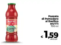 Ipercoop Radenza Passata di Pomodoro al Basilico MUTTI offerta