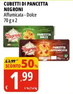 Tigros Cubetti di pancetta Negroni offerta