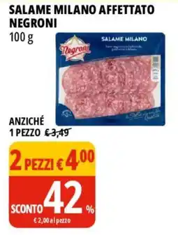 Tigros Salame milano negroni offerta