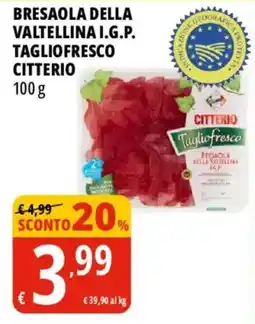 Tigros Bresaola della Valtellina I.G.P. Tagliofresco Citterio offerta