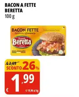 Tigros Bacon a fette Beretta offerta