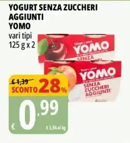 Tigros Yogurt senza zuccheri aggiunti Yomo offerta