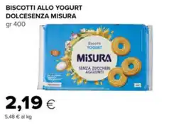 Oasi Biscotti allo yogurt Misura senza zuccheri aggiunti offerta