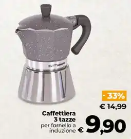 Ipercoop Radenza Caffettiera 3 tazze offerta