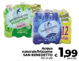 Ipercoop Radenza Acqua naturale/frizzante San Benedetto offerta