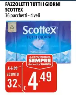 Tigros Fazzoletti tutti i giorni Scottex offerta