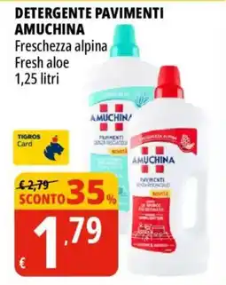 Tigros Detergente pavimenti Amuchina Freschezza alpina offerta