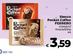 Ipercoop Radenza Stecco Pocket Coffee FERRERO classico/mocaccino offerta