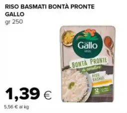 Oasi Riso basmati bontà pronte Gallo offerta