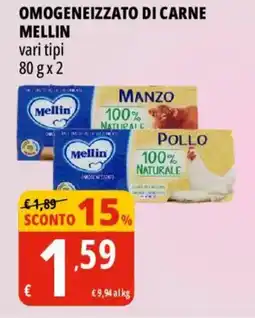 Tigros Omogeneizzato di carne Mellin offerta